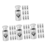 BESPORTBLE 4 Set Çok Fonksiyonlu Şiş Tokaları Klipler Kebaplar Küçük ızgara Çelik Kabobs Geniş Için Şişler Sıcak Taşınabilir Şiş Kelepçeleri Gümüş Demir 10 Adet*4