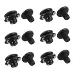 BESPORTBLE 6 Takım Roller Skates Buckwrap vidaları yedek vidalar paten araçları paten ayakkabısı eki paten aksesuarları vida değiştirme paten donanımı paten tamir takımı çelik Black