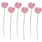 BESPORTBLE 6pcs Minyatür Güller Yapay Çiçekler Seçim Ile Stem Fake Resİna Gülde Dollu Bouquet'ler Mini Çiçekler El Sanatları Için Düğün Buketleri Centerpieces Gelin Duş Partisi