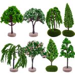 BESPORTBLE 8 Adet Minyatür Model Ağaç - Diorama Kum Masası Ve Peyzaj Dekoru Için Gerçekçi Yapay Ağaçlar (1 97X1 97X3 54 Inç)