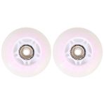 BESPORTBLE Buz Pateni Işıklı Tekerlekler, PU Yanıp Sönen Tekerlekler, Buz Pateni Güzel Dekoratif Tekerlekler 2 Parça (Pembe Mor Açık 68 mm, Rulmansız)