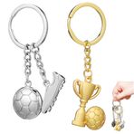 BESPORTBLE Futbol Tutkunlarının Seçimi - Kupalı 2li Metal Futbol Anahtarlıkları Erkek Çocuklar İçin İdeal