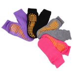 BESPORTBLE Kadınlar Için Gripper Çoraplar 4lü Paket Pilates Çorapları Yoga Dışı Çoraplar Fitness Egzersizleri Için Nefes Alabilir Rahat