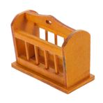 BESPORTBLE Mini Kitap Ve Gazete Sepeti Oyuncak Bebek Evi Kitaplık Oyuncak Ev Sepeti Mini Saklama Dolabı Mini Sepet Modeli Bebek Evi Sepeti Mini Depolama Kulübesi Ahşap Aksesuarlar Minyatür
