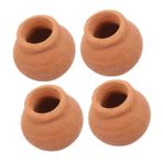 BESPORTBLE Mini Terracotta Saksılar - 4 Adet Küçük Bitki Saksıları Drenaj Delikleri Ile Dekoratif Düzenlemeler Ev Veya Ofis Için