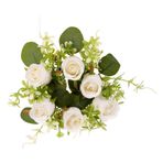 BESPORTBLE Mum Dekorasyonu Çelenk Mum Çubuğu Çelenkleri Okaliptüs Mum Halkası Mum Çelenkleri Yüzükler Sütun Mum Halkaları Çelenkler Şamdanlar Ipek Çiçek Güller Beyaz Küçük Mum
