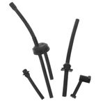 BESPORTBLE Yağ Pompası Motorlu Testere Yakıt Hattı Poulan Iki Zamanlı Yağ Powersports Zincir Yağı Yakıt Karıştırma Şişesi Küçük Motor Yağı Motorlu Testere Yakıt Tüpü Kiti Metal Black