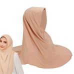 Besreey Kadınlar İçin Tesettür Başörtüsü - Nefes Alabilir Çift Katlı Hijab - Yüzme Kültürel Etkinlikler Kızlar Düğün Namaz Yoga Yazlık Şapka Başörtüsü