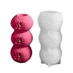 Besreey Meyve Silikon Kalıp,Meyve Şekilli Silikon Mum Eritme Kalıpları | Buz Blok Yapma Aracı, Limon Portakal Üzüm Çilek Şekilli Cupcake Dekorasyon Çikolata Şeker Fondant Soğutma Küp İçin