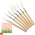Besreey Sanat Spatula, Boyama için Kazıyıcı Aracı,7'li Palet Spatula Seti - Sanat Spatula, Sanatçılar Boyama Malzemeleri, Yağlıboya Tablo Aksesuarları, Yağlıboya Kanvas Akrilik Resim için