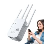 Besreey WiFi Extender, WiFi Extender Sinyal Güçlendirici - 1200Mbps En Güçlü WiFi Extender | 4 bağlantı noktası yüksek hızlı çift bant 5GHz/2.4GHz ağ yönlendirici, her zamankinden daha geniş kapsam