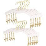 BESSER HAUS Altın Metal Klipsli 10'lu Paket İç Çamaşırı Askıları, İmitasyon Ahşap Tahıl Bikini Askıları, Sütyen, Tank Üstleri, Cami, Kemerler ve Kravatlar için Plastik Malzeme Askıları…