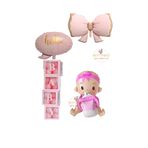 Best Baby Kutulu Pembe Kız Bebek Hastane Odası Süsleme Balon Seti