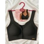 Best Bra Lazer Kesim Balensiz Dikişsiz Önden Çıtçıtlı Çıkarılabilir Pedli Iz Yapmayan Sütyen - 2XL - Siyah