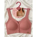 Best Bra Lazer Kesim Balensiz Dikişsiz Önden Çıtçıtlı Çıkarılabilir Pedli Iz Yapmayan Sütyen - XL - Gül - Kurusu