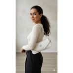 Best Brand Rugan Zincir Detaylı Kadın Çapraz Çanta - Beyaz