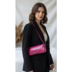 Best Brand Rugan Zincir Detaylı Kadın Çapraz Çanta - Pembe