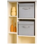 BEST CONCEPT 2 Adet Dolap İçi Çamaşır Oyuncak Düzenleyici Katlanır Kapaklı Saklama Kutusu 30x30x30cm Gri