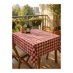 BEST CONCEPT Bordo Ekose Sofra Örtüsü Bezi,Piknik Örtüsü Çok Amaçlı Örtü 140x140