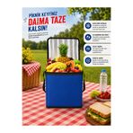 BEST CONCEPT Mavi Termal Yalıtımlı Sıcak ve Soğuk Korumalı Kamp ve Piknik Termos Çanta 20x27x27 cm