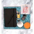 BEST DAD HEDİYE SETİ - SAATLİ ÇAKMAK & DEFTER & ROLLER KALEM & EL KREMİ & MUM