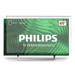 Best Ekran Grundig 49 İnç 123 cm Tak Çıkar Şeffaf Askı İpli Tv Ekran Koruyucu Paneli