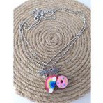 Best Friend Arkadaşlık Çift Kolye Donut Gökkuşağı Bijuteri Takı Aksesuar