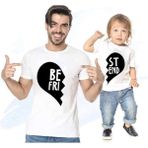 Best Friends Baba Oğul Kız Giyim Tişört (Tekli Üründür Kombin Yapmak Için 2 Adet Sepete Ekleyiniz) - 2XL - Beyaz