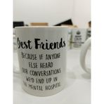 Best Friends Kupa - En İyi Arkadaş Seramik Bardak Komik Dostluk Hediyesi 325ml