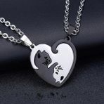 Best Friends Yin Yang Kedili Kolye Kalp Sevgili Çift Arkadaş Kolyesi