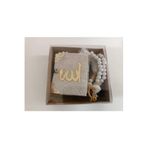 Best Gift Hediyelik Mini Kuranı Kerim Ve Inci Tesbih 99 Lu Set - Beyaz Renk