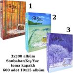 best hediye 600’lük Mevsim Desenli Fotoğraf Albümü - 10x15cm(200x3 adet albüm)