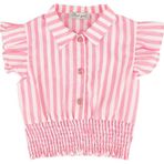 Best Kids ÇİZGİLİ KOL FIRFIRLI BLUZ Pembe