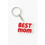 Best Mom Yazılı Anahtarlık – Anneler Günü Hediyesi (Kırmızı)