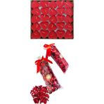 Best Parti 50 Kırmızı Kalpli Mum + 1 Paket 100 Gr. Kuru Gül Yaprağı