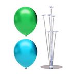 Best Parti 7 Çubuklu Balon Standı + 100 Adet Balon ( Açık Mavi - Koyu Yeşil )