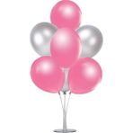 Best Parti Balon Standı ve 7 Adet Makaron Pembe-Mavi Balon Seti