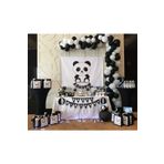 BEST PARTİ DOĞUM GÜNÜ PARTİ SÜSLERİ Panda Konsept -100 Adet Balon +balon Zinciri Hediye