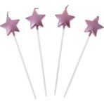 Best Parti Pembe Yıldız Şekilli Mum 4'lü