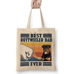 Best Rottweiler Dad Ever Shirt Vintage Father Day Köpek Bez Çanta Uzun Saplı - Açık Bej - 40 X 40