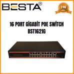Besta BST1621G 16 Port Gigabit 10/100/1000 Mbps Poe Switch