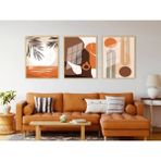 Bestablo 3 Parça Çerçeveli Bohem Ahşap Tablo Seti Bestablo - 22X32 - Siyah