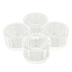 BestAlice Cam Tealight Mumluk 4'lü Set Temizle Tealight Mumluklar Masa Centerpiece Parti Süslemeleri için Adak Mumluklar, Ev Dekorasyonu