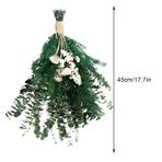 BestAlice Kurutulmuş Çiçek Okaliptüs Buketi Okaliptüs Bakır para Kurutulmuş Çiçek buketi Mavi Okaliptüs Duş için DIY vazo Düğün için dekoratif buket Çiçek Odası Ev(Beyaz Yeşil)