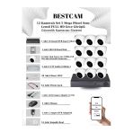 Bestcam 12 Kameralı Set 5 Mega Piksel Sony Lensli Full Hd Gece Görüşlü Güvenlik Dome Kamera Seti 500 Gb Hdd