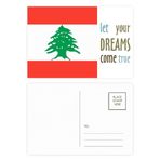 Bestchong Lübnan Ulusal Bayrağı Asya Ülke Hayali Gerçek Kartpostal Seti Teşekkür Kartı Gönderi Tarafı 20 adet