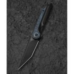 BESTECH BLIND FURY BT2303D Siyah Stonewash Titanyum Gök Mavisi Mermer Kakma Sap M390 Çelik Çakı