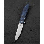 BESTECH KNIVES ASCOT BG19C Karbon Fiber Ve G10 Saplı Ara Katman 3,82'' D2 Çakı