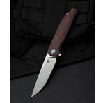 Bestech Knives ASCOT BG19F Karbon Fiber Ve G10 Saplı Ara Katman 3,82'' D2 Çakı