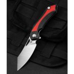 Bestech Knives BESTECH KASTA BG45C Siyah ve Kırmızı G10 Sap 154CM Çelik Çakı
